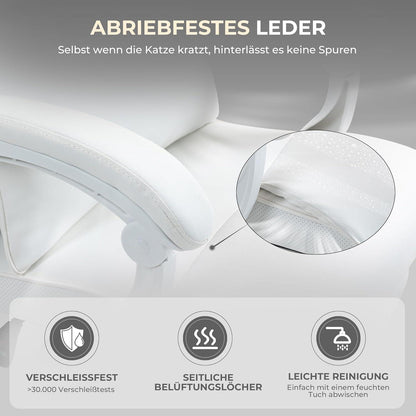 Ergonomischer Chefsessel mit Fußstütze und Lendenwirbelstütze