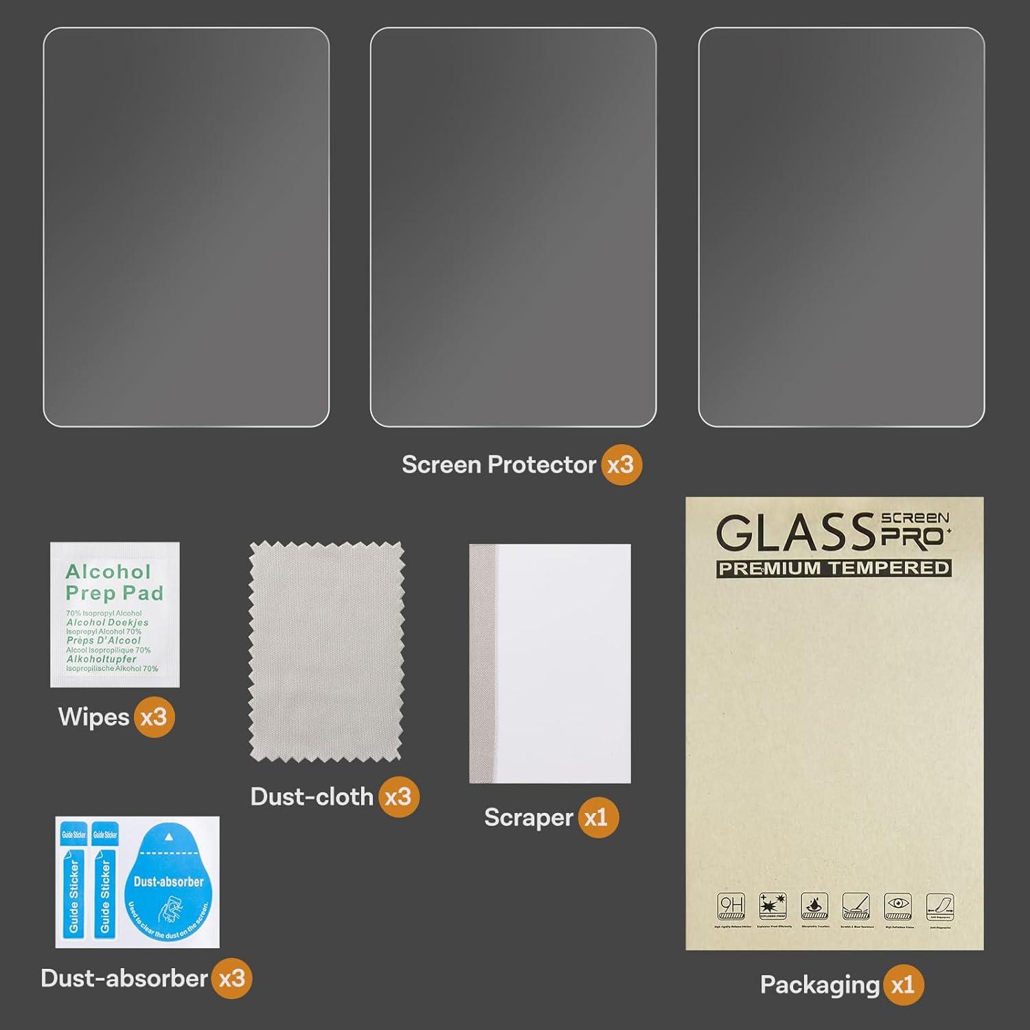 3er Set Blendfreier Displayschutz für Kindle Paperwhite Kobo Aura H2O 6,8Zoll