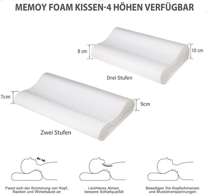 Orthopädisches Memory Foam Kopfkissen 50x36 cm