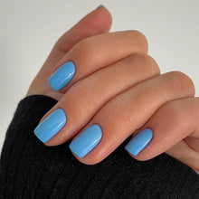 24 Stück Babyblau Press-on Nägel für Frauen