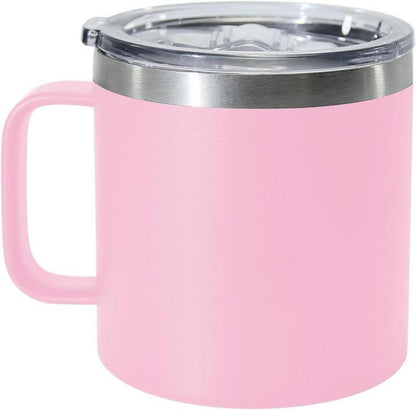 Isolierter Kaffeebecher 12oz Edelstahl pink Mug Thermobecher