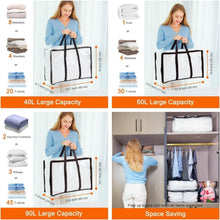 Vieshful Transparente Kleideraufbewahrungstasche 3er Set 40L