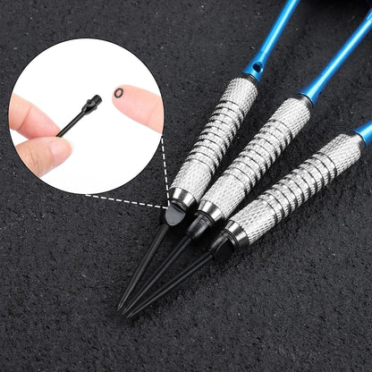 12 Stück Steel Spitzen + 20 Gummiringe + 1 Dartpfeile Spitzer