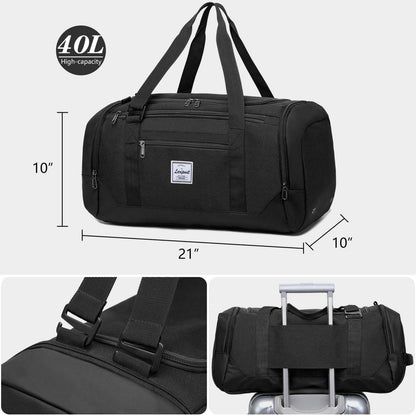 Laripwit Sporttasche Herren 40L Rucksack Reisetasche Schwarz Gym Fitness