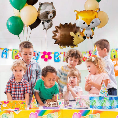 8er Set XXL Waldtiere Folienballons für Kindergeburtstag Party Deko