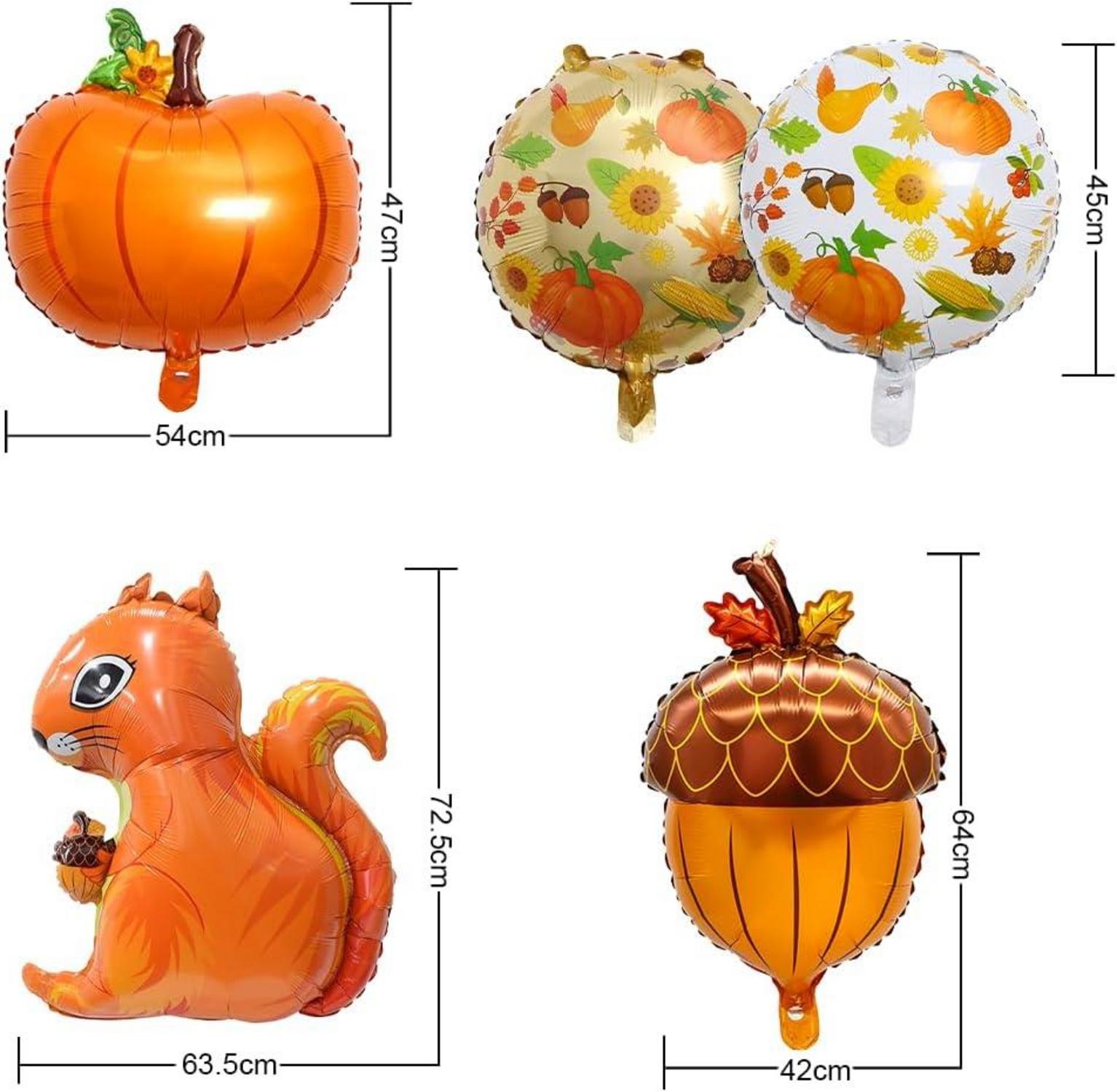 Thanksgiving Folienballon Set für Herbst Party Dekoration