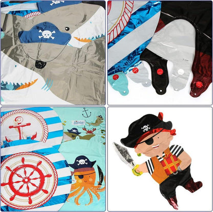 10 Piratenschiff Haifisch Helium Ballons Kinder Piraten Folienballon
