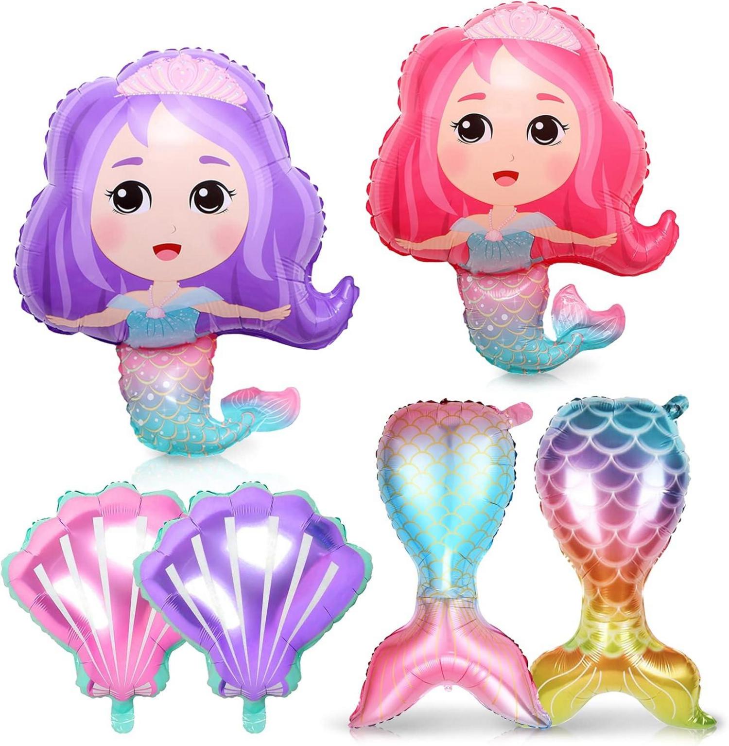 Meerjungfrau Schwanz Luftballons Set XXL, Mermaid Heliumballon