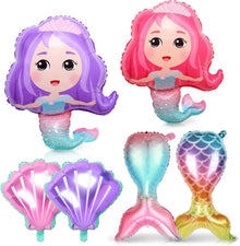 Meerjungfrau Schwanz Luftballons Set XXL, Mermaid Heliumballon