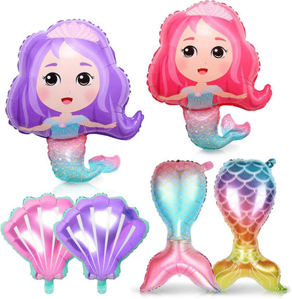 Meerjungfrau Schwanz Luftballons Set XXL, Mermaid Heliumballon