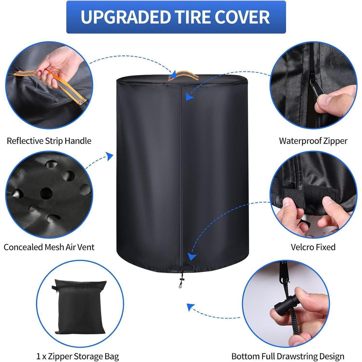 Reifenabdeckung für 4 Reifen – Robust & Wasserdicht (84x120cm)