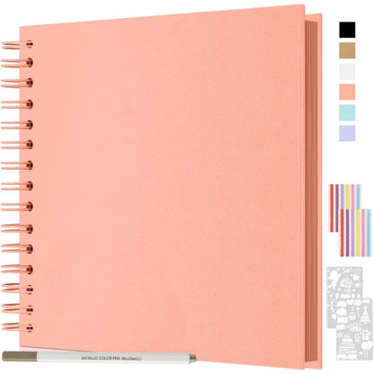 JAECU Fotoalbum 24x24cm DIY Spiralalbum Scrapbook Album 80