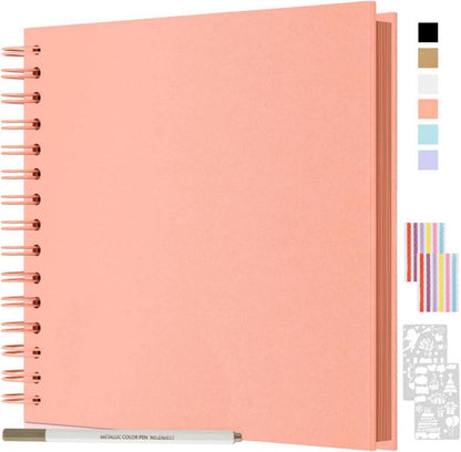 Fotoalbum zum Selbstgestalten 24x24cm Spiralalbum Scrapbook 80 Seiten