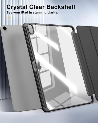 Hülle für iPad Air 13 Zoll 2024 mit Stifthalter, Transparent