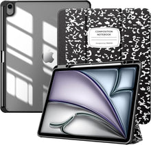 Schutzhülle iPad Air 13 Zoll 2024 Ständer Stiftschlaufe Transparent