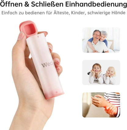 Tablettenbox 7 Tage Grosse Faecher Medikamentenbox Transluzent-rosa