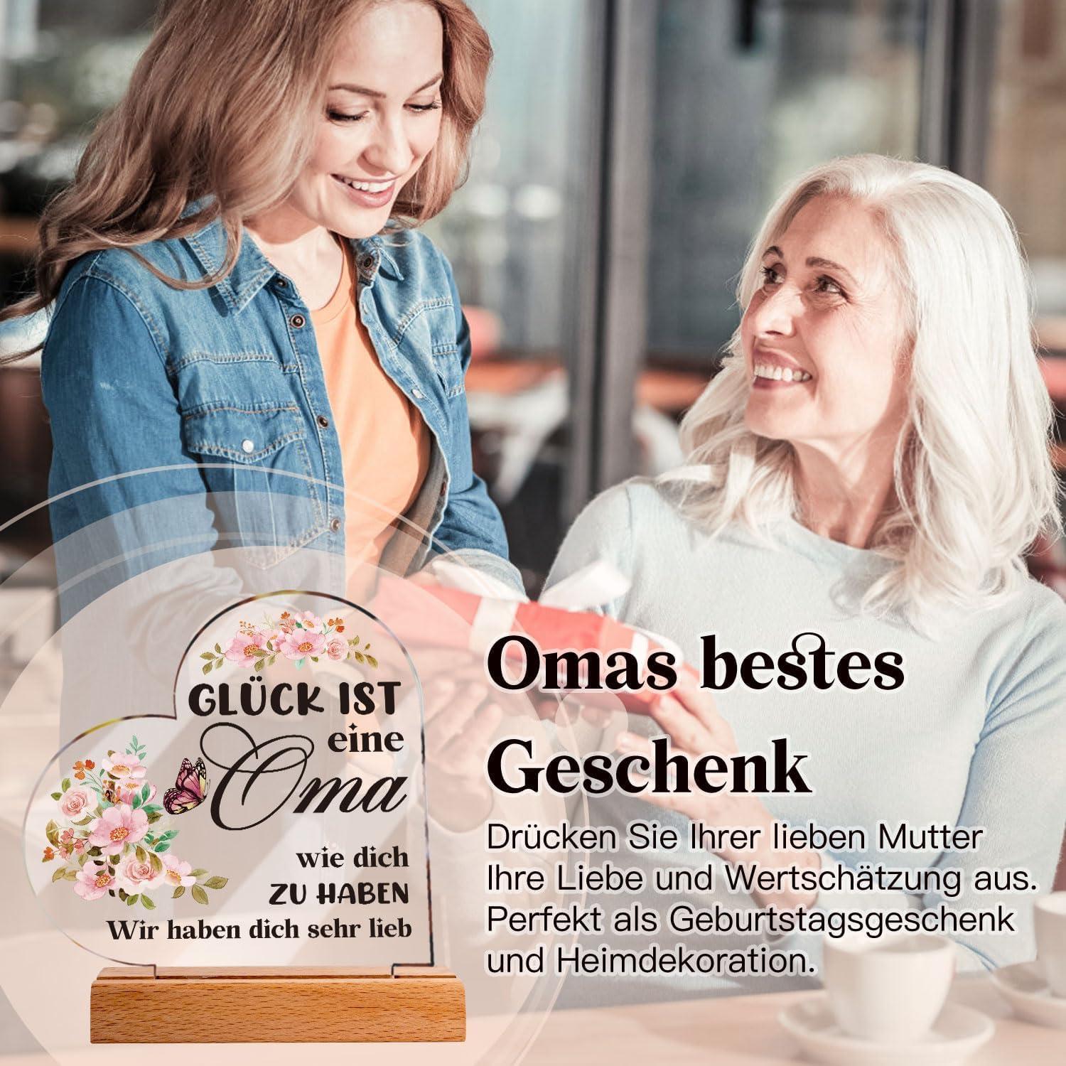 Dekorative Ornamente aus Acryl - Oma Geschenk Geburtstag Thanksgiving
