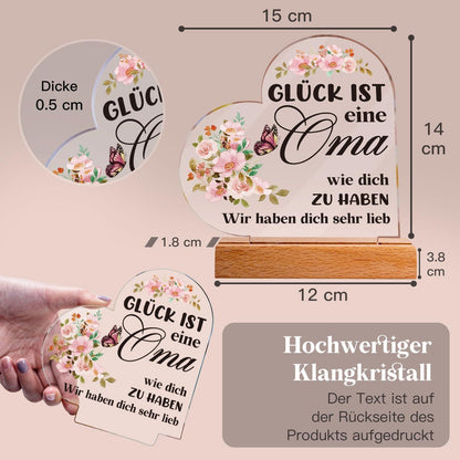 Apjielop® Oma Geschenk Acrylorname Geburtstagsgeschenk Enkelin Tischdekoration