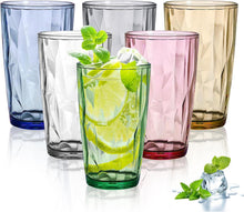 6er Set Große Trinkgläser 470 ml Acrylbecher Kristallglas-Optik