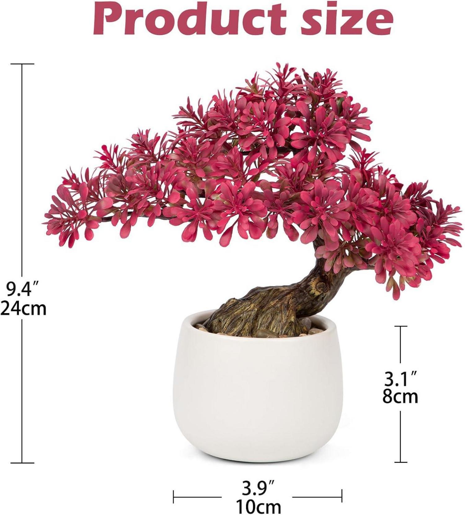 Kunstpflanze Bonsai Baum im Keramiktopf l Künstliche