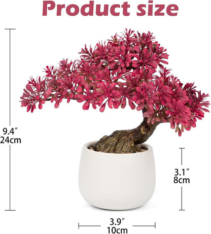 Kunstpflanze Bonsai Baum im Keramiktopf l Künstliche