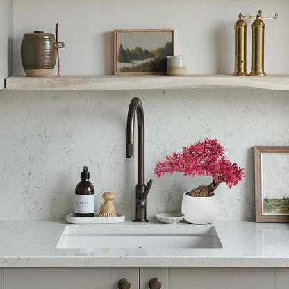 Kunstpflanze Bonsai Baum Podocarpus im Keramiktopf 25 cm Aesthetic Japanische Deko