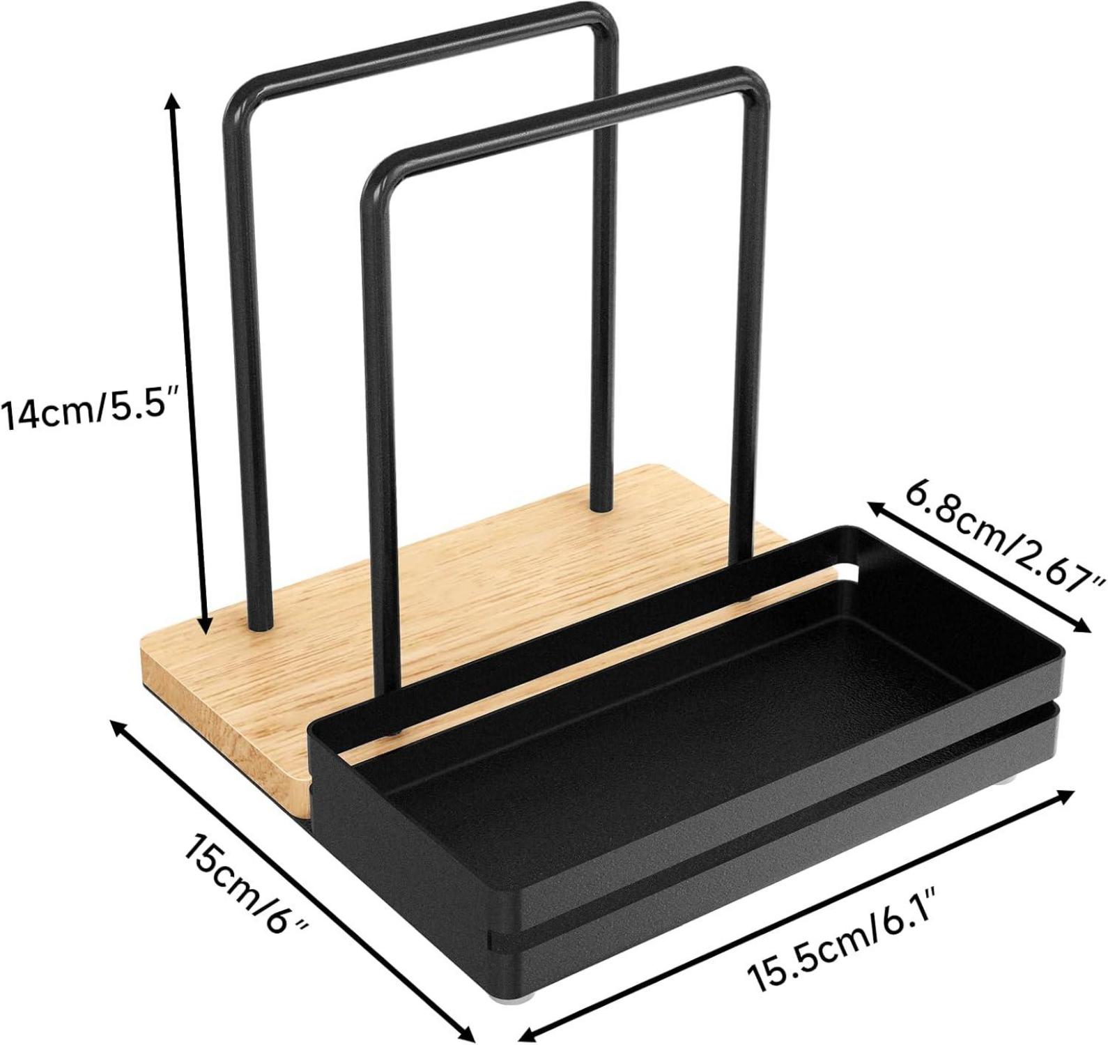 Serviettenhalter Schwarz Metall Holz Tisch Küchenzubehör Dekorieren
