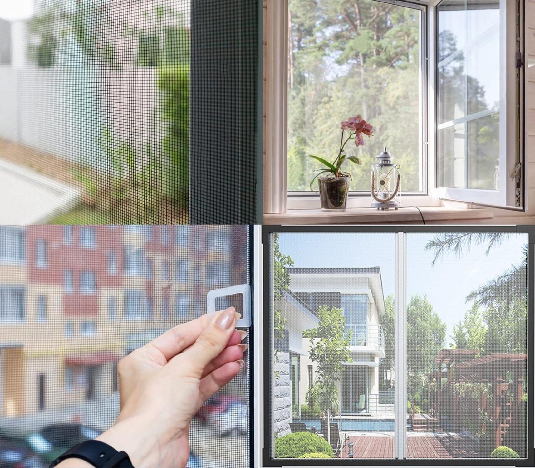 Fliegengitter Fenster 200x150 cm Insektenschutz Meterware Reißfest