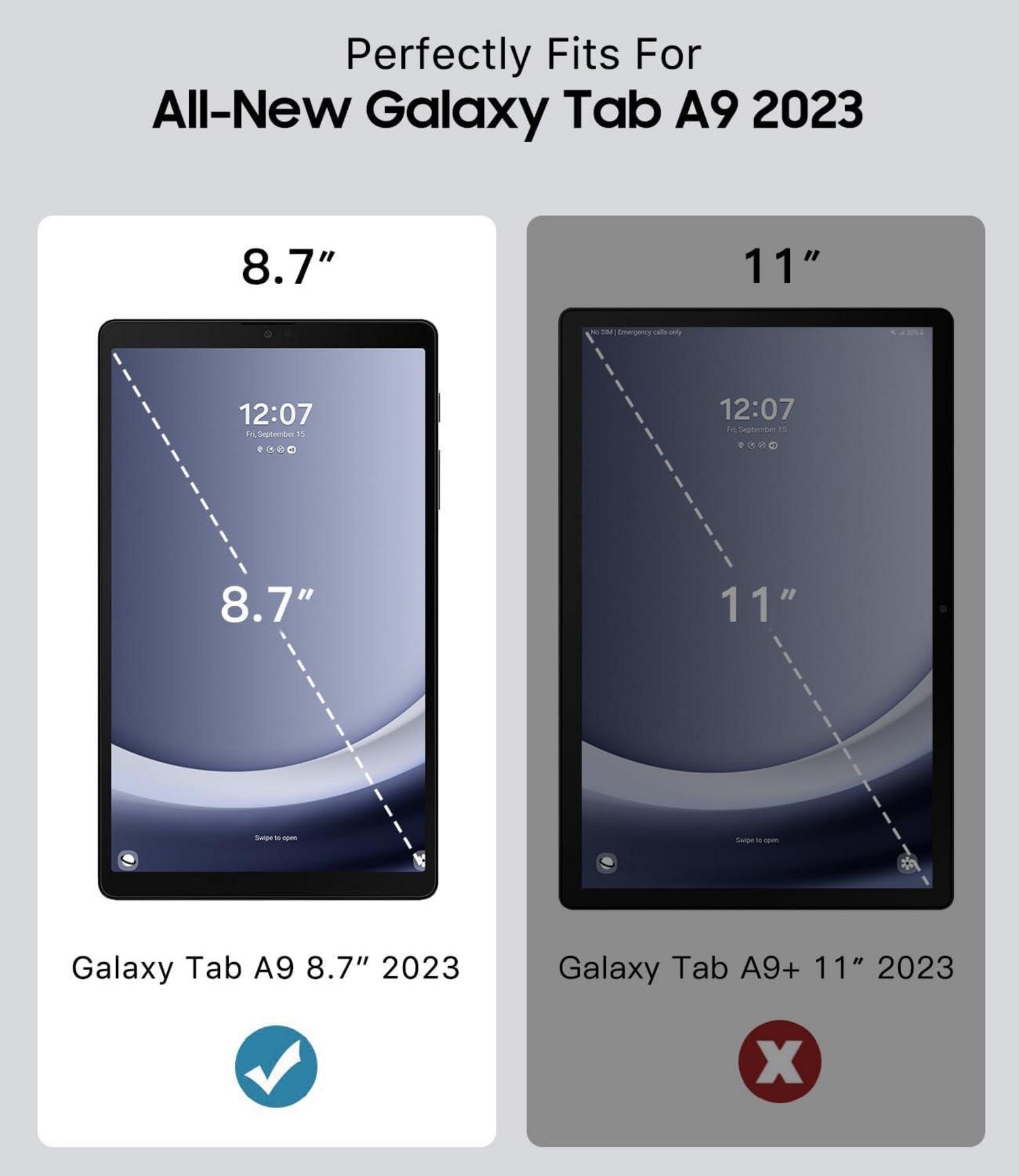 TiMOVO Hülle Samsung Galaxy Tab A9 8,7 2023 RoseLila