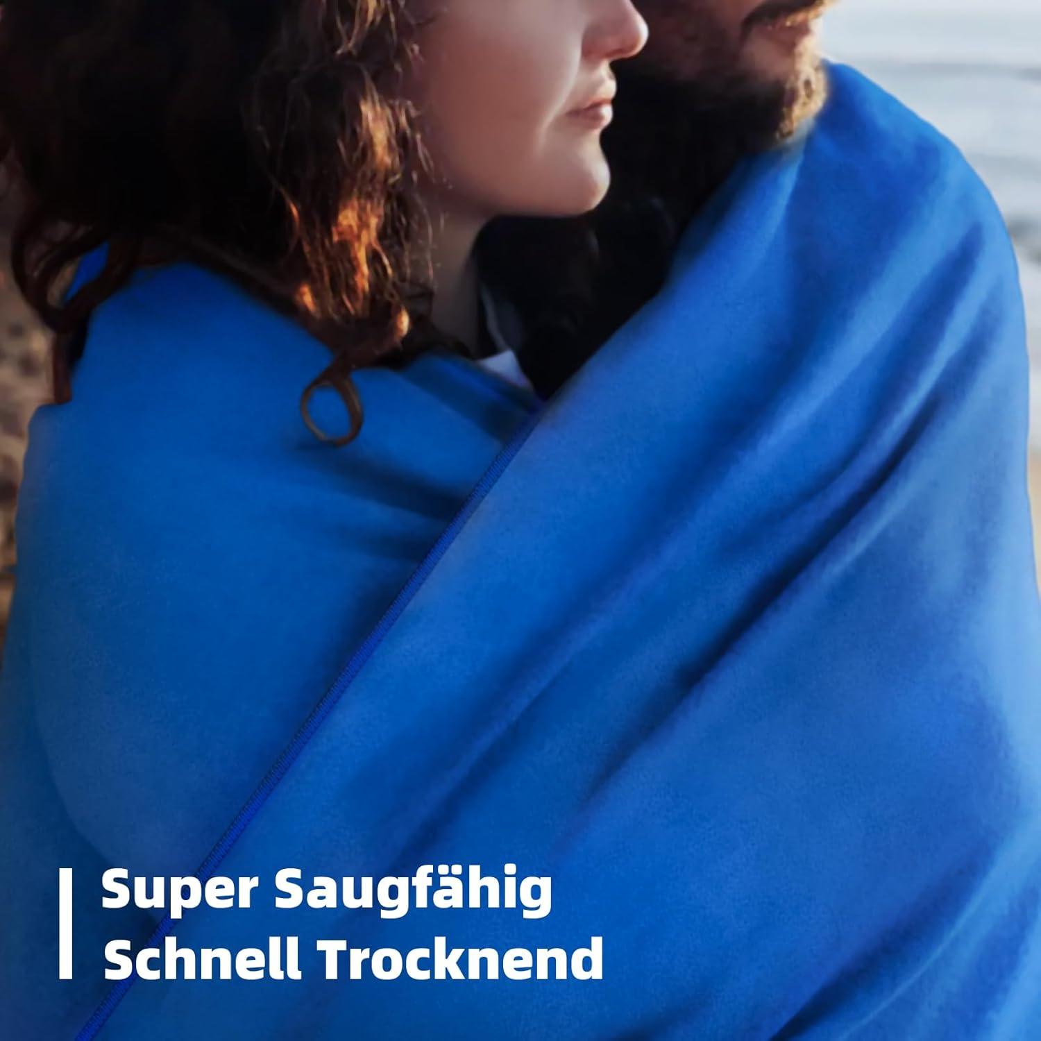 3er-Set Mikrofaser Handtuch Groß & Klein Schnelltrocknend Fitness Sporthandtuch