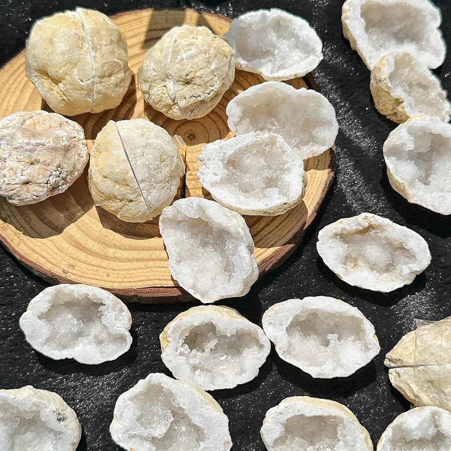 Kristalle Heilsteine Geoden Set für Meditation und Wohnkultur