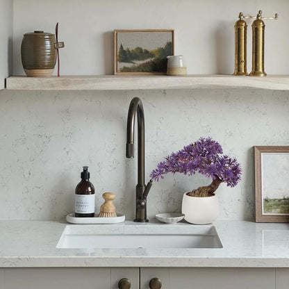 Künstlicher Bonsai Baum 25 cm im Keramiktopf Dekoration für Wohnzimmer Schlafzimmer - Kunstpflanze Podocarpus & Kiefer Bonsai