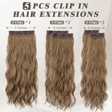 Clip Haar Extensions Highlights Synthetik Haarteile 50 cm