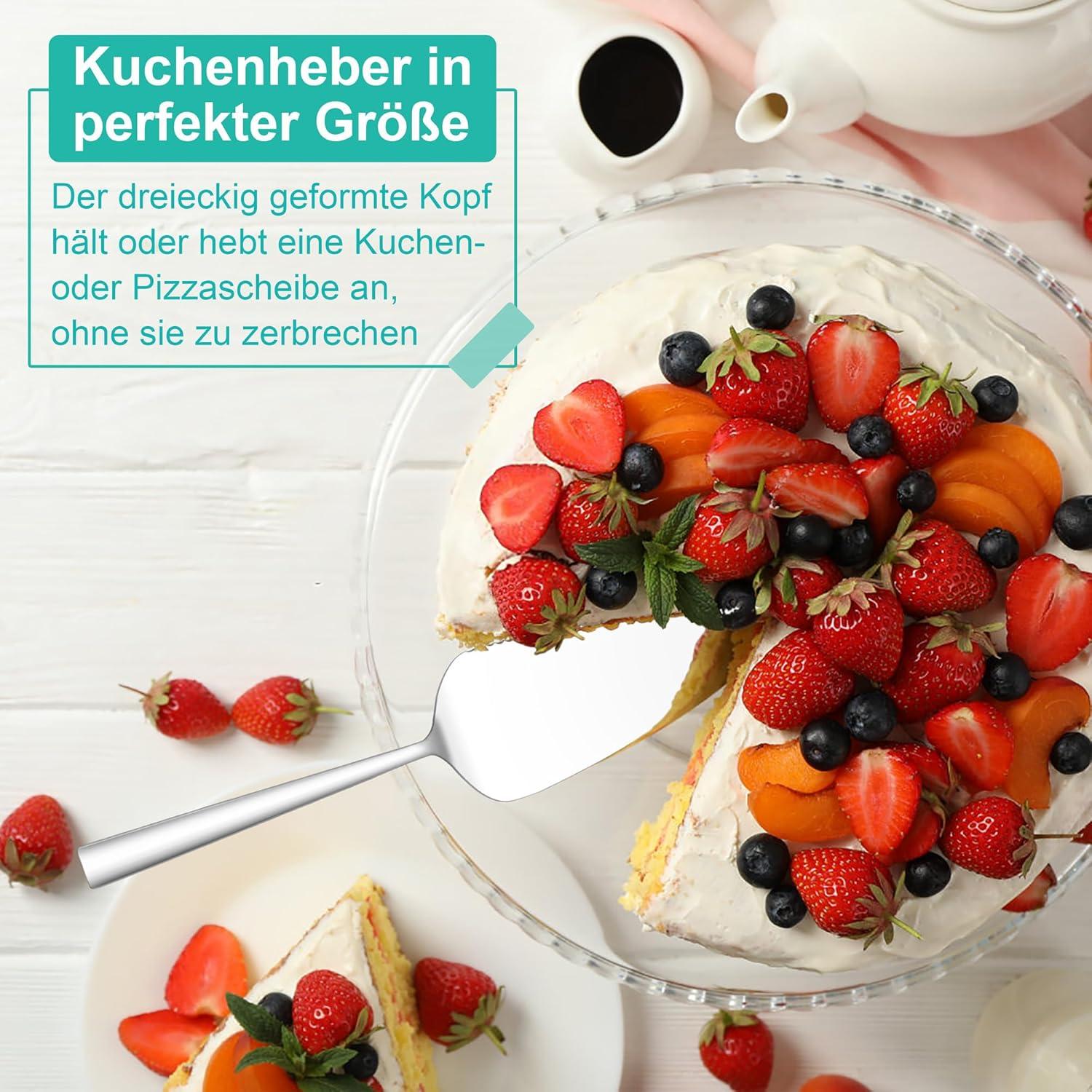 Tortenheber Set Edelstahl Kuchenschaufel Gezackte Kanten