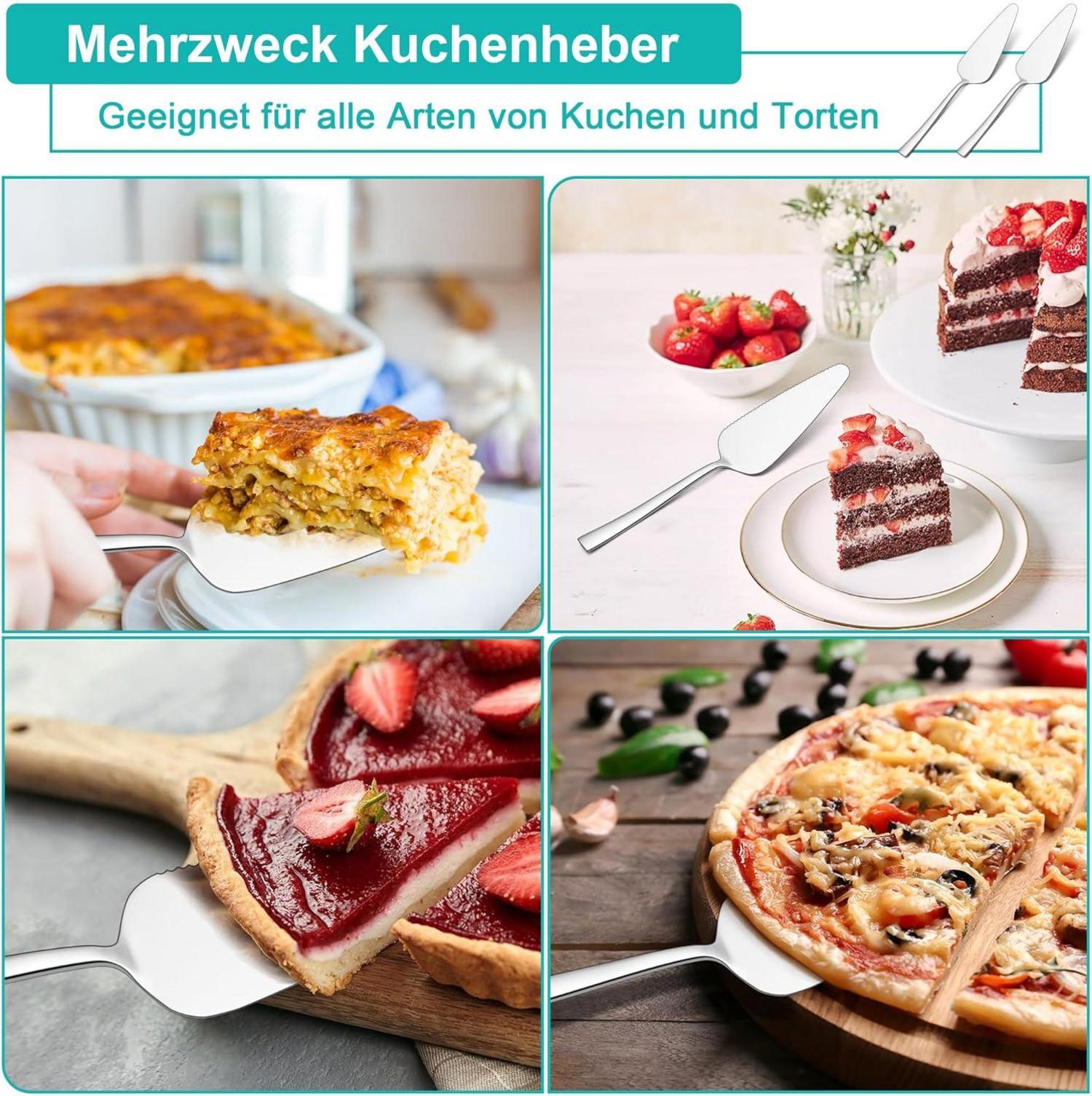 Tortenheber Set 5 Stück Edelstahl Kuchenschaufel Gezackte Kanten