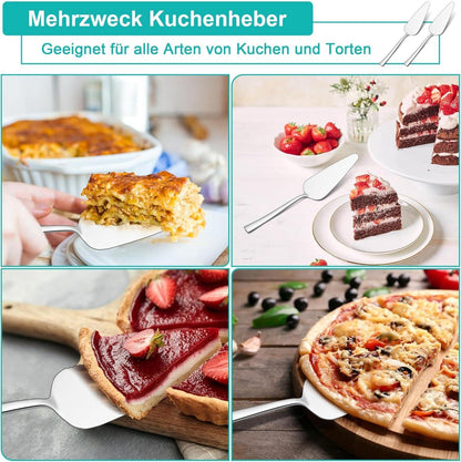 Tortenheber Set 5 Stück Edelstahl Kuchenschaufel Gezackte Kanten
