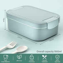 Lunchbox Erwachsene 1900ml Auslaufsicher mit Fächern – Grün