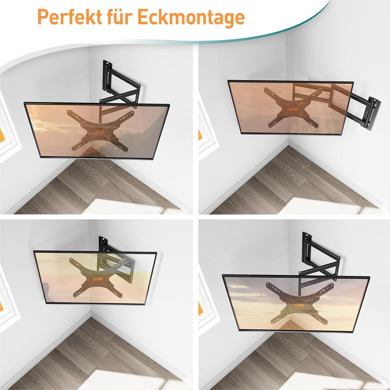 TV Wandhalterung 26-65 Zoll Ausziehbar 950mm VESA 400x400mm 35KG