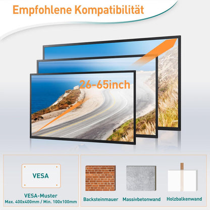 TV Wandhalterung schwenkbar neigbar ausziehbar VESA 400x400mm bis 35KG