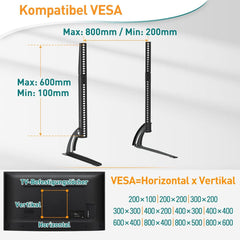 TV Standfuß höhenverstellbar 32-65 Zoll VESA 800x600mm EV1024