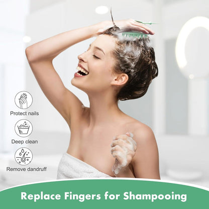 Silikon Kopfhaut Massagebürste für Haarwuchs und Peeling, Scalp Massager Haarwaschbürste, Nass & Trocken, Alle Haartypen