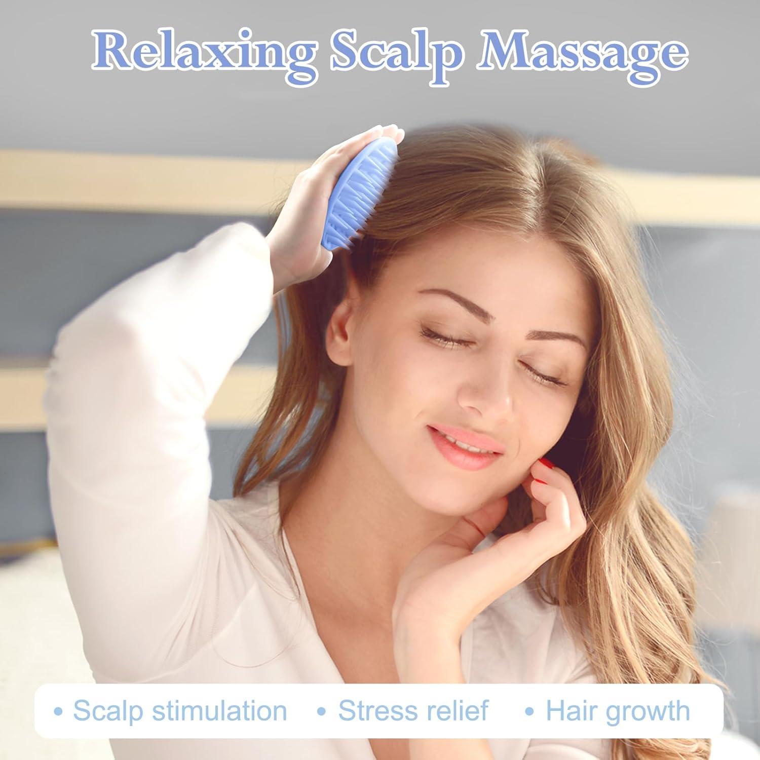 Silikon Kopfhaut Massagebürste Haarwuchs Shampoo Bürste Scalp Massager