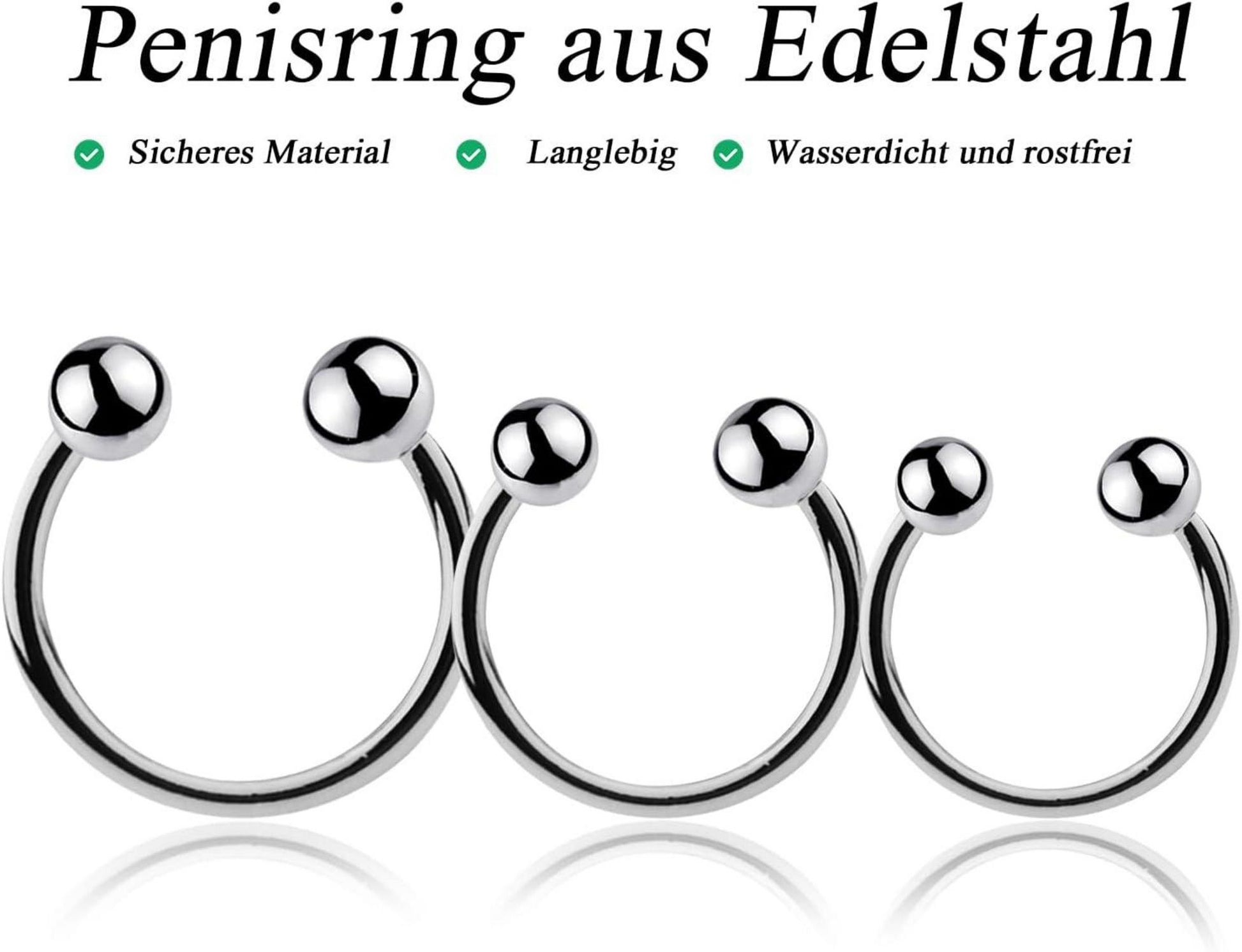 BDSMJOY Penisringe Set Herren Silikon Cockringe Hodenring Eichelring 6 pcs