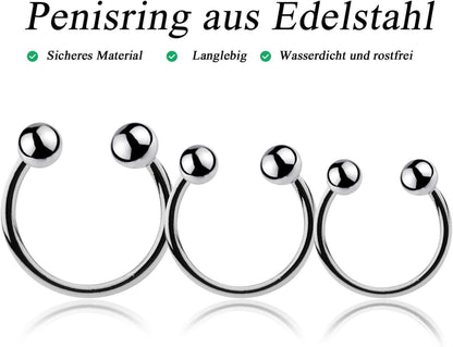 BDSMJOY Penisringe Set Herren Silikon Cockringe Hodenring Eichelring 6 pcs