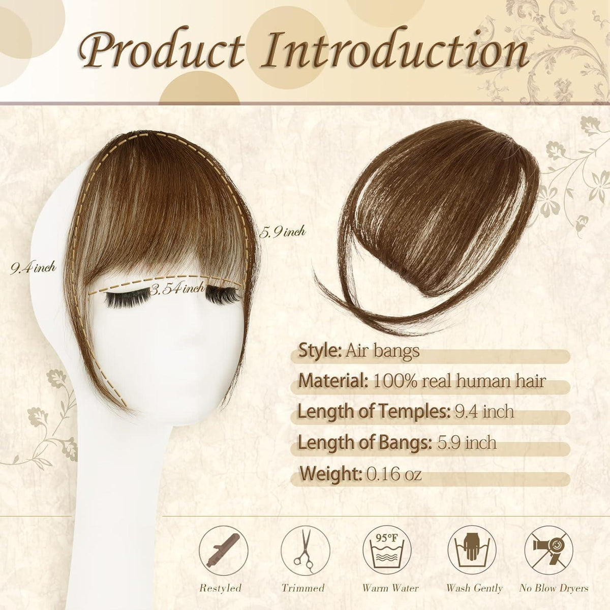Remy Echthaar Pony Clip | Natürliche Bangs Haarverlängerung