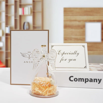 Ewige Rose Engel Geschenkbox für Frauen Mutter Oma Weihnachten Valentinstag