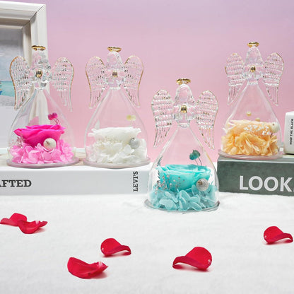 Ewige Rose Engel Geschenkbox für Frauen Mutter Oma Weihnachten Valentinstag