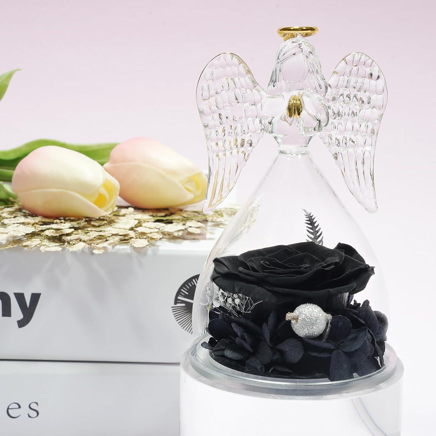 Ewige Rose Engel Figur Geschenkbox für Frauen, Mutter, Freundin, Muttertag, Weihnachten
