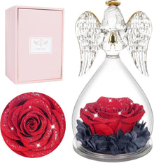 Engel Figur Ewige Rose Geschenkset Muttertag Weihnachten Valentinstag