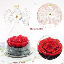 Ewige Rose Engel Figur Geschenkbox Rot für Frauen